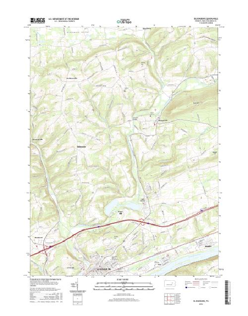 MyTopo Bloomsburg, Pennsylvania USGS Quad Topo Map