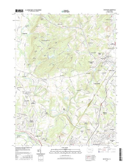 MyTopo Boyertown, Pennsylvania USGS Quad Topo Map