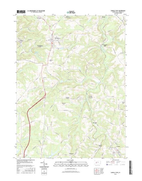 MyTopo Carrolltown, Pennsylvania USGS Quad Topo Map