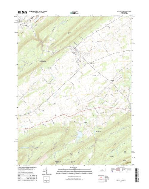 MyTopo Centre Hall, Pennsylvania USGS Quad Topo Map