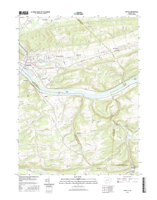 MyTopo Danville, Pennsylvania USGS Quad Topo Map