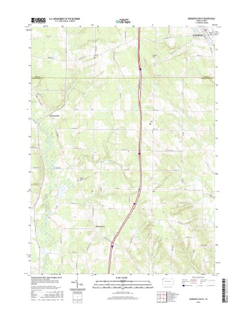 MyTopo Edinboro South, Pennsylvania USGS Quad Topo Map