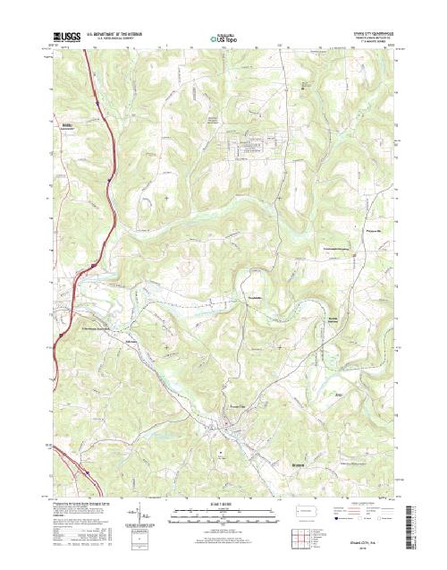 MyTopo Evans City, Pennsylvania USGS Quad Topo Map