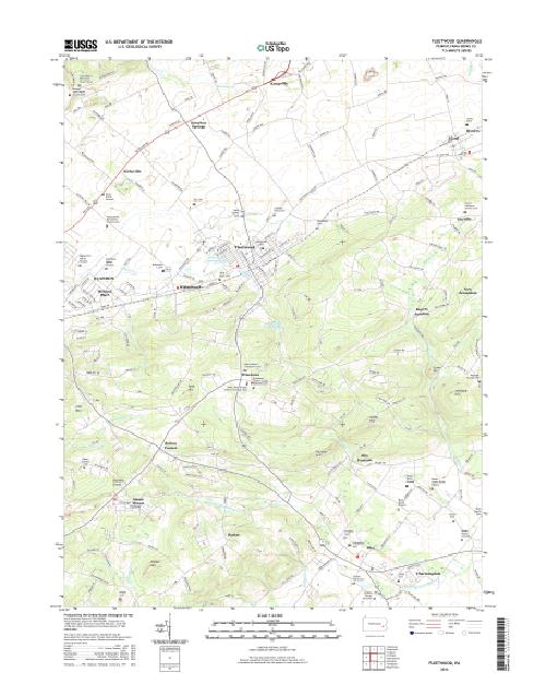 MyTopo Fleetwood, Pennsylvania USGS Quad Topo Map
