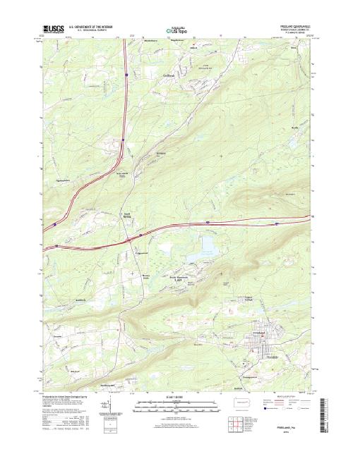 MyTopo Freeland, Pennsylvania USGS Quad Topo Map