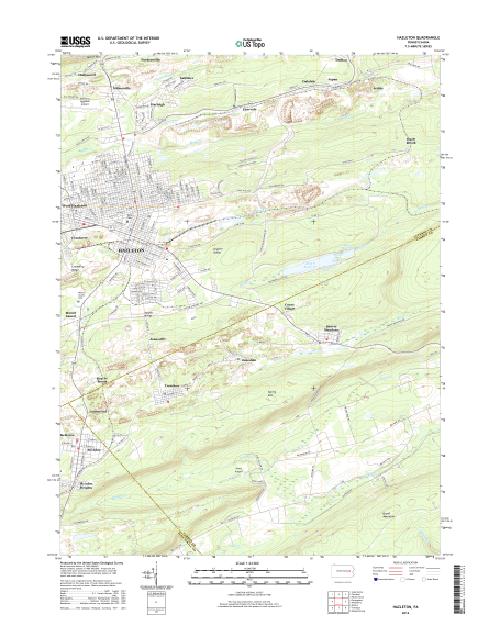 MyTopo Hazleton, Pennsylvania USGS Quad Topo Map