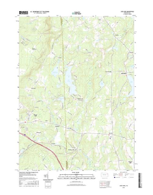 MyTopo Lake Ariel, Pennsylvania USGS Quad Topo Map