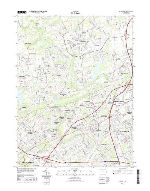 MyTopo Langhorne, Pennsylvania USGS Quad Topo Map
