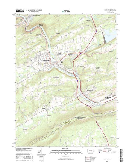 MyTopo Lehighton, Pennsylvania USGS Quad Topo Map