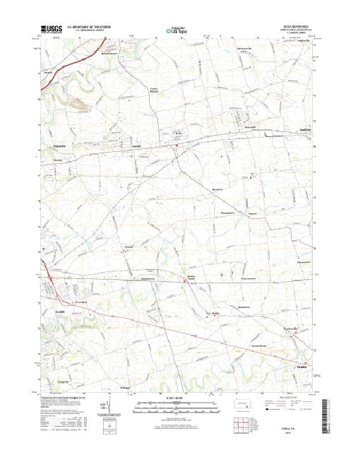 MyTopo Leola, Pennsylvania USGS Quad Topo Map