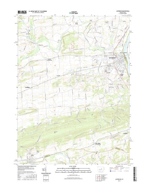 MyTopo Lewisburg, Pennsylvania USGS Quad Topo Map