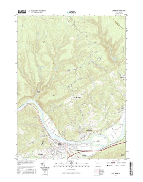 MyTopo Lock Haven, Pennsylvania USGS Quad Topo Map