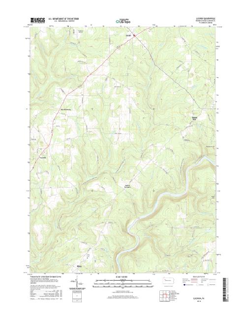 MyTopo Lucinda, Pennsylvania USGS Quad Topo Map