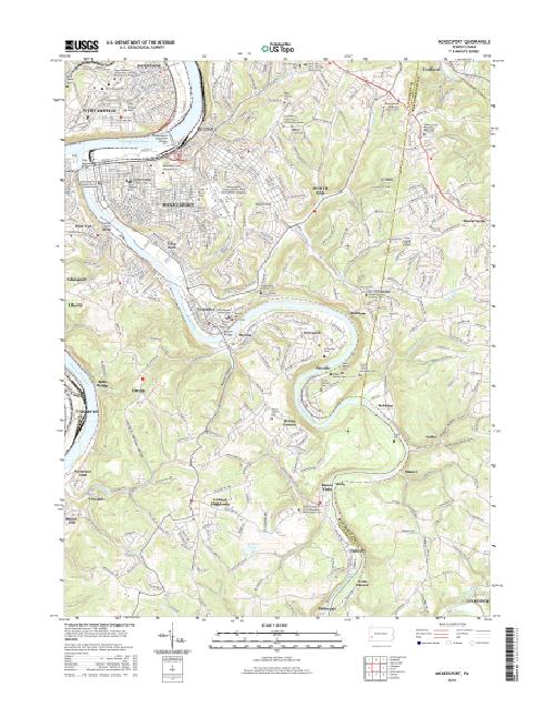 MyTopo Mckeesport, Pennsylvania USGS Quad Topo Map