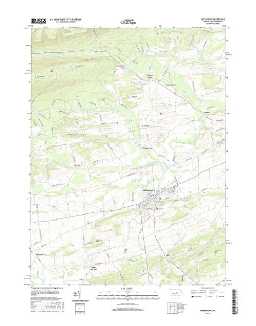 MyTopo Mifflinburg, Pennsylvania USGS Quad Topo Map