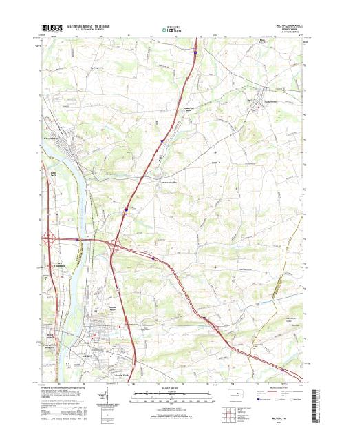 MyTopo Milton, Pennsylvania USGS Quad Topo Map