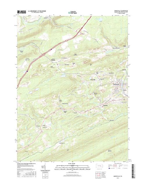 MyTopo Minersville, Pennsylvania USGS Quad Topo Map