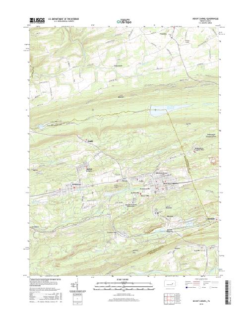 MyTopo Mount Carmel, Pennsylvania USGS Quad Topo Map