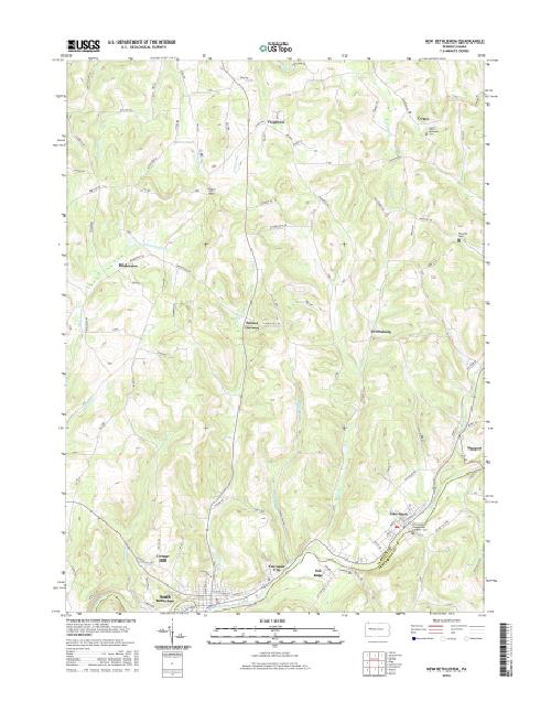 MyTopo New Bethlehem, Pennsylvania USGS Quad Topo Map