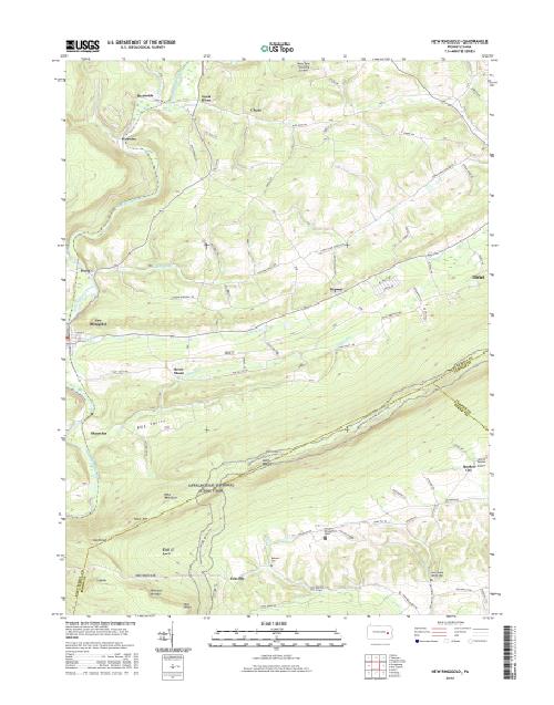 MyTopo New Ringgold, Pennsylvania USGS Quad Topo Map