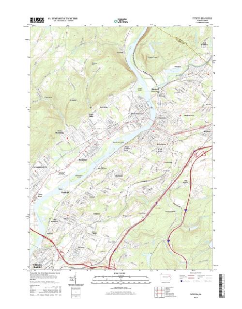 MyTopo Pittston, Pennsylvania USGS Quad Topo Map