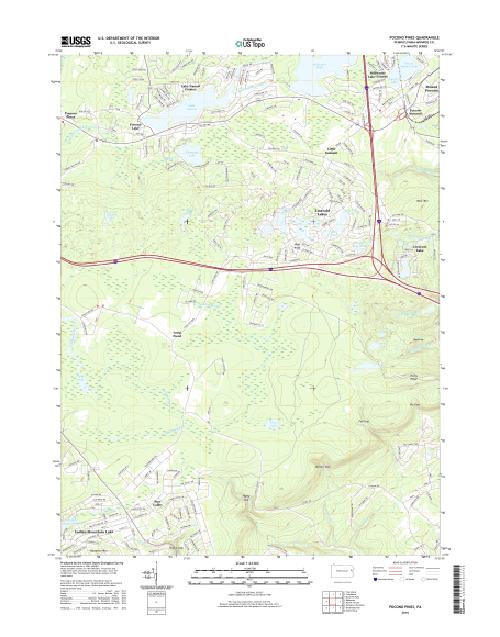 MyTopo Pocono Pines, Pennsylvania USGS Quad Topo Map