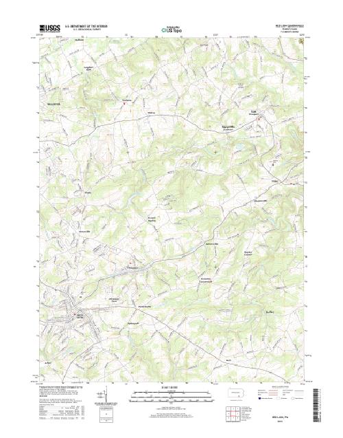 MyTopo Red Lion, Pennsylvania USGS Quad Topo Map