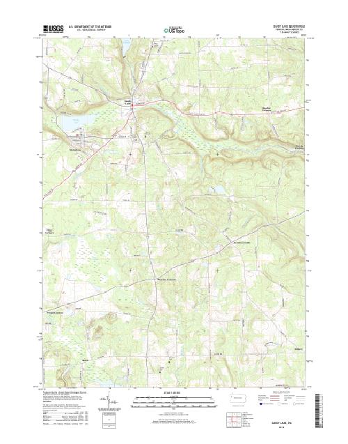 MyTopo Sandy Lake, Pennsylvania USGS Quad Topo Map