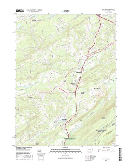 MyTopo Saylorsburg, Pennsylvania USGS Quad Topo Map