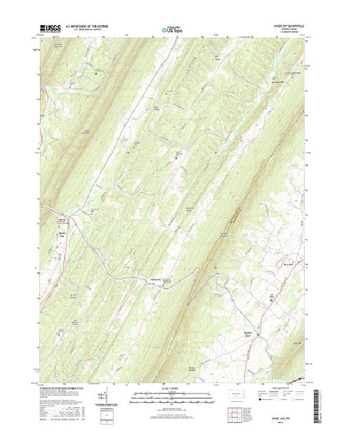 MyTopo Shade Gap, Pennsylvania USGS Quad Topo Map