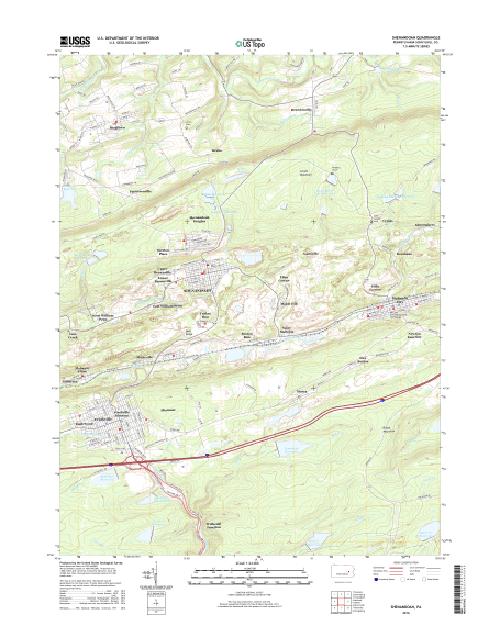 MyTopo Shenandoah, Pennsylvania USGS Quad Topo Map