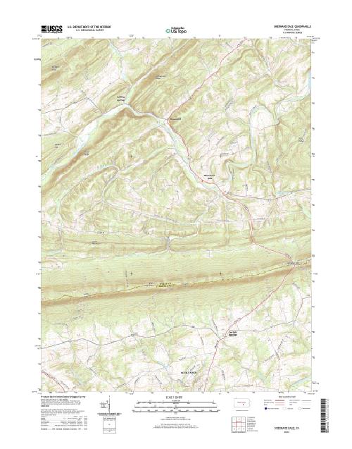 MyTopo Shermans Dale, Pennsylvania USGS Quad Topo Map
