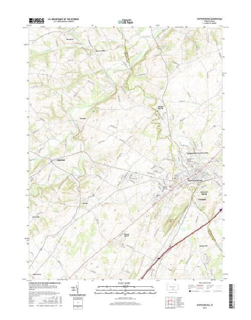 MyTopo Shippensburg, Pennsylvania USGS Quad Topo Map