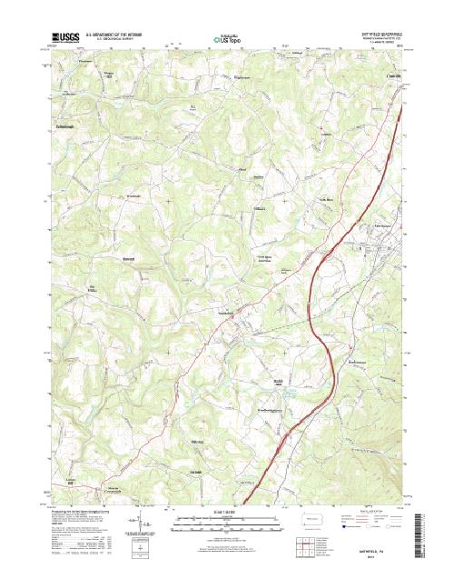 MyTopo Smithfield, Pennsylvania USGS Quad Topo Map