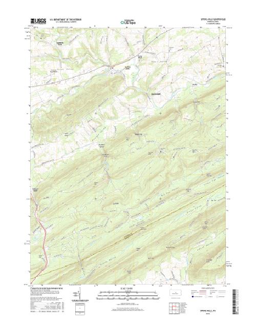 MyTopo Spring Mills, Pennsylvania USGS Quad Topo Map
