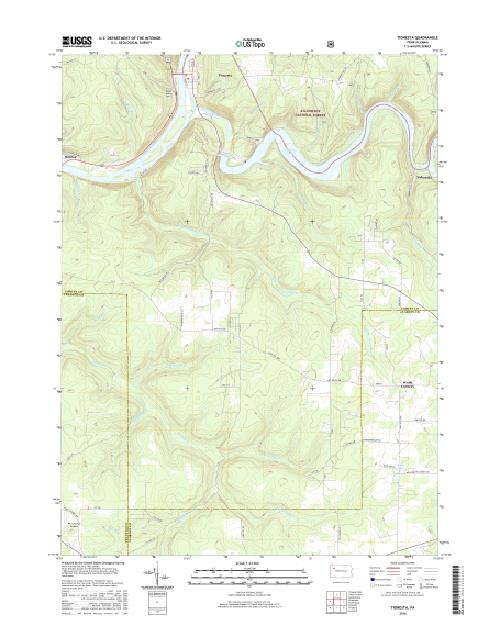 MyTopo Tionesta, Pennsylvania USGS Quad Topo Map