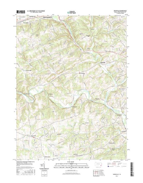 MyTopo Unionville, Pennsylvania USGS Quad Topo Map