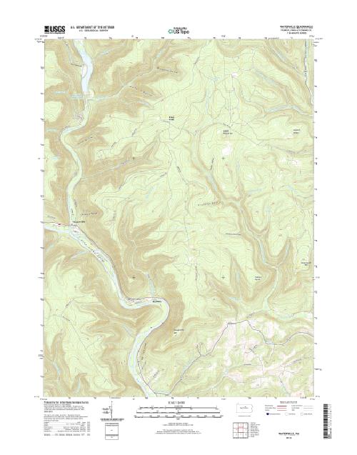 MyTopo Waterville, Pennsylvania USGS Quad Topo Map
