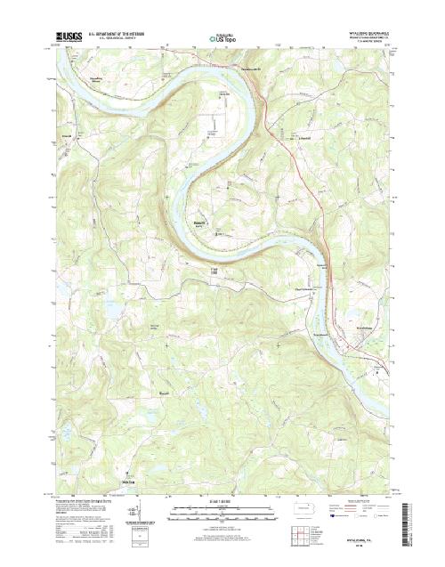 MyTopo Wyalusing, Pennsylvania USGS Quad Topo Map