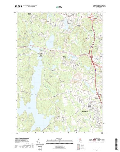 MyTopo North Scituate, Rhode Island USGS Quad Topo Map