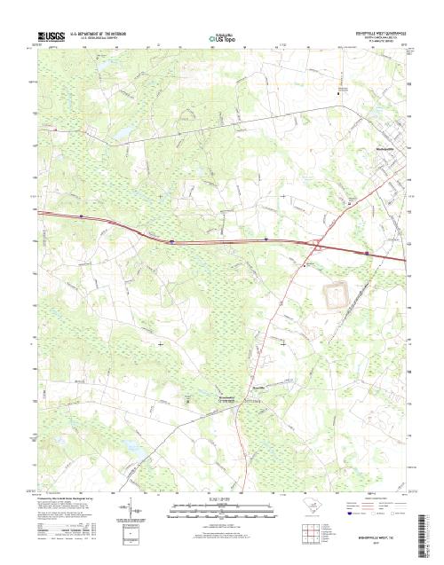 MyTopo West, South Carolina USGS Quad Topo Map