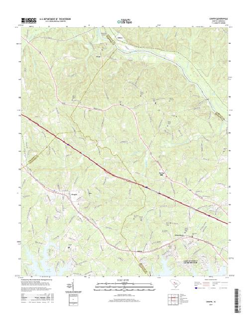 MyTopo Chapin, South Carolina USGS Quad Topo Map