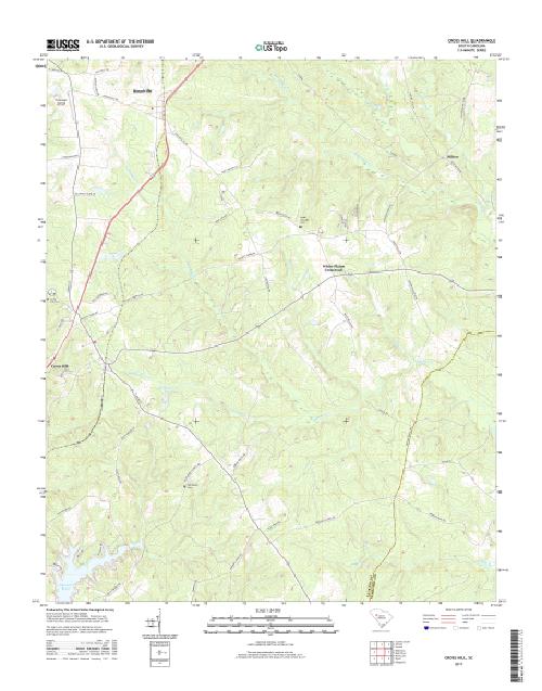MyTopo Cross Hill, South Carolina USGS Quad Topo Map