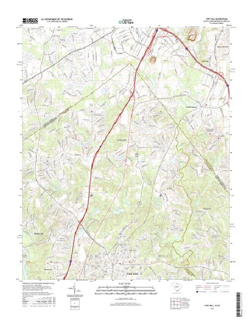 MyTopo Fort Mill, South Carolina USGS Quad Topo Map