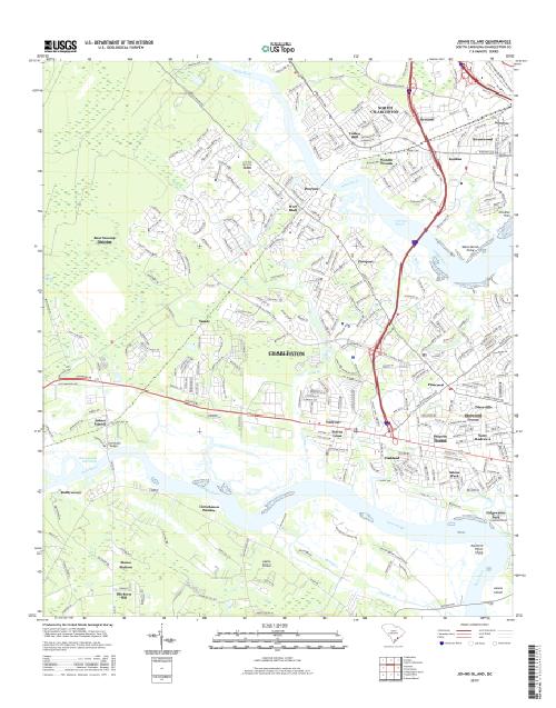 MyTopo Johns Island, South Carolina USGS Quad Topo Map
