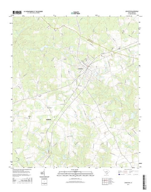 MyTopo Johnston, South Carolina USGS Quad Topo Map