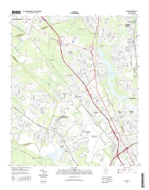 MyTopo Ladson, South Carolina USGS Quad Topo Map