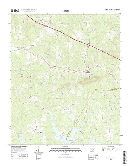 MyTopo Little Mountain, South Carolina USGS Quad Topo Map