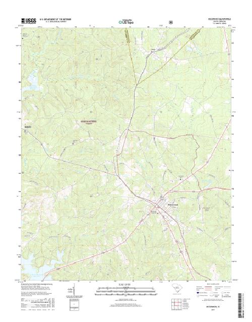 MyTopo McCormick, South Carolina USGS Quad Topo Map