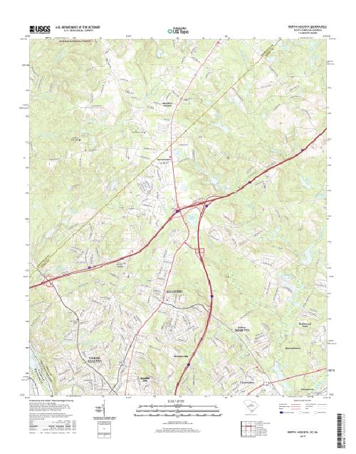 MyTopo North Augusta, South Carolina USGS Quad Topo Map